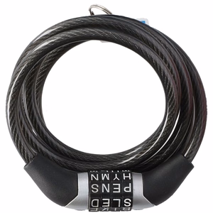 Dunlop numbrikoodiga jalgrattalukk, must