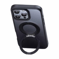 McDodo PC-4933 MagSafe ümbris iPhone 16 Pro Maxile koos statiiviga (must)