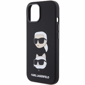 Karl Lagerfeld Silicone Karl&Choupette Head ümbris jaoks iPhone 15 Plus / 14 Plus - must