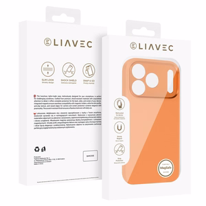 Liavec Silk Shield чехол с металлической рамкой камеры для Iphone 17 Pro Max оранжевый