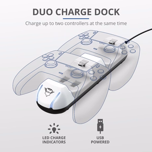 Зарядная станция Trust GXT 250 Duo для 2 контроллеров PlayStation 5