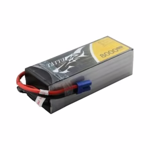 Tattu 8000 mAh 22,2 V 25C 6S1P LiPo-aku koos EC5-liitmikuga
