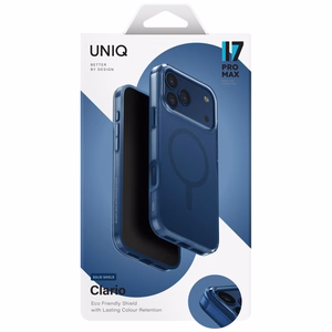 Uniq Clario Magclick Charging Ümbris jaoks iPhone 17 Pro Max - sinine