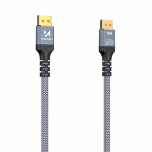 Wozinsky WPS-16AYL1S DisplayPort 2.1 Kaabel 80Gb/s 16K@60Hz 8K@120Hz 4K@240Hz HDR HDCP DSC 1m - must