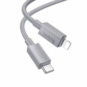 Кабель USB C to Lightning Hoco PD 27W 1 м X107 серый