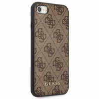 Guess 4G Metal kuldne Logo Ümbris jaoks iPhone SE 2022 / 2020 / 7 / 8 - Brown