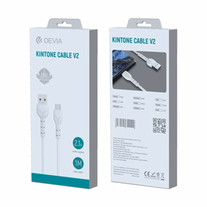 Devia kaabel Kintone EC145 USB - USB-C 1,0 m 2,1A valge
