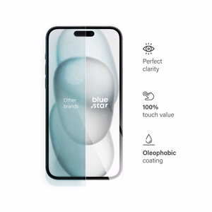 Karastatud klaas to iPhone 15 PLUS / 16 PLUS sinine Star