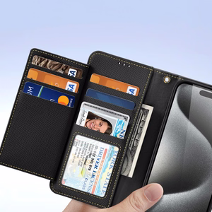 Dux Ducis Lawa Leather Ümbris jaoks iPhone 15 Pro - Must