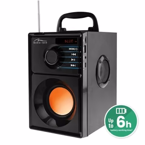 Media-Tech Boombox BT MT3145 V2 – kaasaskantav stereokõlar, 15 W, must