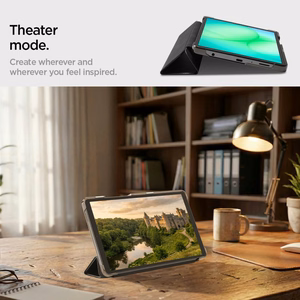 Spigen Smart Fold ümbris Samsung Galaxy Tab A9 / A11 jaoks - must