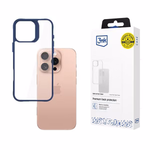 3mk Satin Armor Ümbris+ sinine jaoks Apple iPhone 16 Pro - läbipaistev