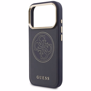 Guess Perforated 4G MagSafe ümbris for iPhone 17 Pro Max - sinine