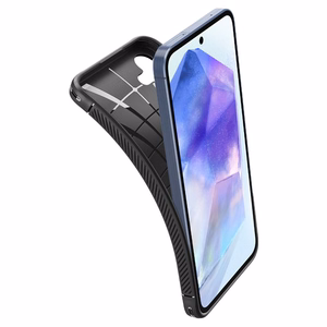 Spigen Rugged Armor ümbris seadmele Samsung Galaxy A55 5G, mattmust