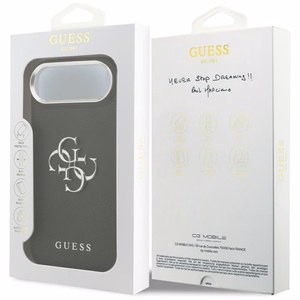 Guess Grained Big 4G Classic Logo ümbris jaoks iPhone 17 Air - must
