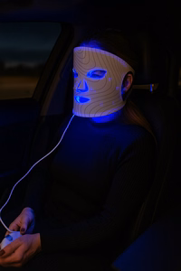 Lunni silikoonist LED ja Near-Infrared näomask, 7 värvi, valge