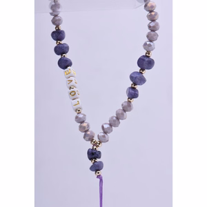LOVE Phone lanyard, Phone pendant / cord length 44cm (22cm in the loop) / on hand - lilla
