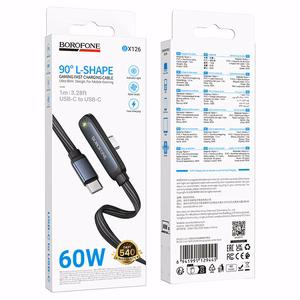 Must Borofone BX126 Skillful USB-C–USB-C kaabel, PD 60 W, 1 m