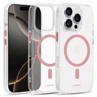 Liavec Glossy Magsafe Clear Ümbris do Iphone 16 Pro różowy