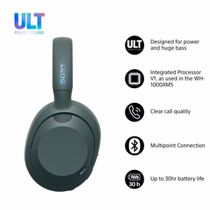 Sony ULT WEAR – juhtmevabad Bluetooth-kõrvaklapid ULT POWER SOUND, sügava bassi, mürasummutuse ja kuni 30 h akuga
