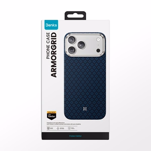 Sinine Benks Magnetic Armor Air Armor Grid 600D kevlari ja metallraamiga ümbris (C.K.FL.AP.BE.0072) mudelitele iPhone 18 Pro / iPhone 17 Pro