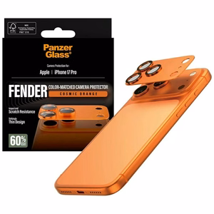 PanzerGlass Fender Camera Protector Karastatud klaas Lens jaoks iPhone 17 Pro - oranž