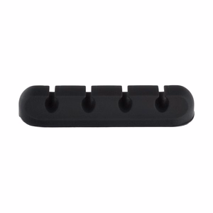 Blue Star PJ-OCZ23 silicone self-adhesive organizer for 4 cables - black (1 pc.)