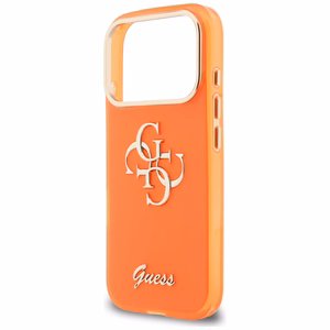 Guess IML 4G Script Metal Ümbris for iPhone 17 Pro - oranž