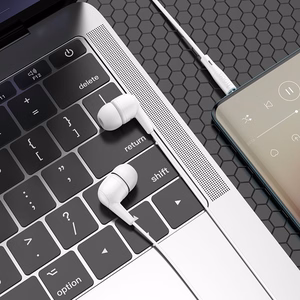 Wire earphones USB C Hoco M97 valge