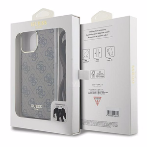 Guess Crossbody Cord 4G Print ümbris jaoks iPhone 15 Pro - brown
