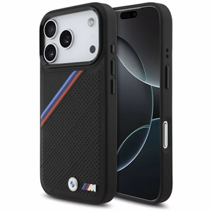 BMW M Tricolor Metal Logo MagSafe Ümbris jaoks iPhone 17 Pro - Must