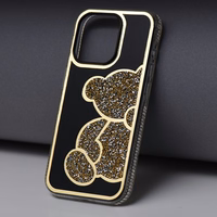 TEDDY BEAR Ümbris jaoks IPHONE 14 Pro kuldne