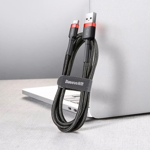 Baseus cable Cafule USB - USB-C 2,0 m 2A punane-must