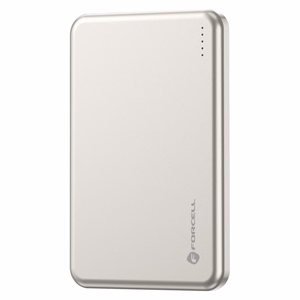 Forcell F-Energy Slim F5K9 akupank, MagSafe'iga ühilduv, 5000 mAh, 15 W, QC 4.0, PD 3.0, Cloud Dancer