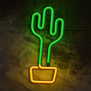 Neon LED Light CACTUS oranž roheline Bat + USB FLNE02 Forever Light