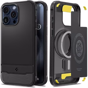 Spigen Rugged Armor Mag Ümbris with MagSafe jaoks iPhone 15 Pro Max - Matte must