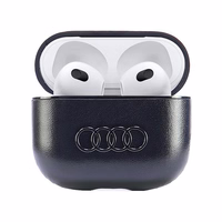 Audi Leather Big Logo Ümbris jaoks AirPods 3 - must