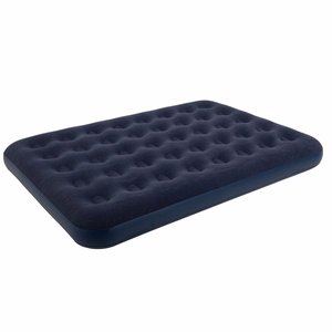 Täispuhutav kahekohaline reisimadrats sametviimistlusega + õhupump 67002 sinine