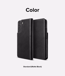Ringke Folio Signature Flip Leather ümbris Samsung Galaxy S22 + (S22 Plus) must (FSS118R262)