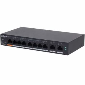 Коммутатор Dahua CS4010-8GT-60 Управляемый L2 Настольный/настенный 10xRJ-45 портов Gigabit Ethernet (10/100/1000) PoE 8xPoE портов