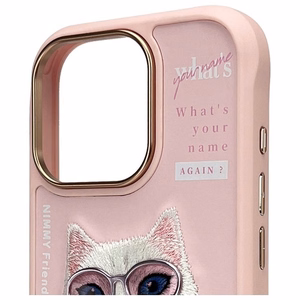 Nimmy Cool&Cute 2.0 Cat Ümbris jaoks iPhone 16 Pro Max - Roosa