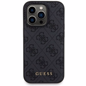 Guess 4G Metal Logo Ümbris Set jaoks iPhone 14 Pro Max + 5000mAh MagSafe Powerbank - must