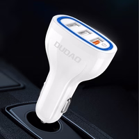 Dudao car laadija quick charge Quick Charge 3.0 QC3.0 2.4A 18W 3x USB valge (R7S valge)