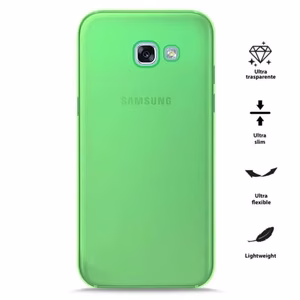 PURO 0.3 Nude ümbris seadmele Samsung Galaxy A3 (2017), fluorestseeruv roheline
