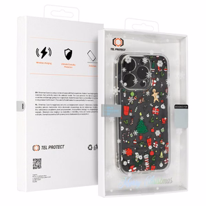 TEL PROTECT Christmas Clear Ümbris jaoks Iphone 15 Pro Design 2