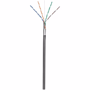Techly ITP8-RIS-0305LO F/UTP kaabel Cat.5E CCA 305 m, jäik, välistingimustes, must