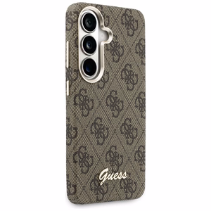Guess ümbris 4G Script MagSafe Samsung Galaxy S26 jaoks pruun