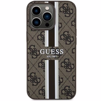 Guess GUHMP13LP4RPSW iPhone 13 Pro / 13 6.1" brown/brown hardcase 4G Printed Stripes MagSafe