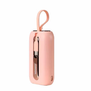 Akupank Joyroom JR-L012 roosa 10000mAh (PD 22.5W) + integreeritud Type-C / Lightning kaablid