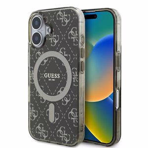 Guess IML 4G Background MagSafe iPhone 16 Plus Ümbris - Brown